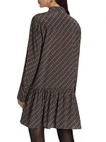 Alexandra Geometric-Print Silk-Blend Shirt Dress