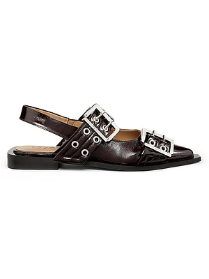 Feminine Buckle Ballerina Flats