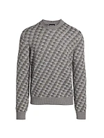Geo Print Crewneck Sweater