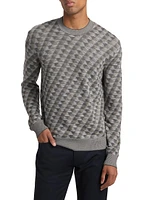 Geo Print Crewneck Sweater