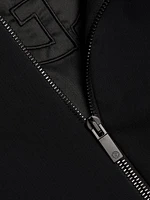Long Wool Zip-Up Jacket