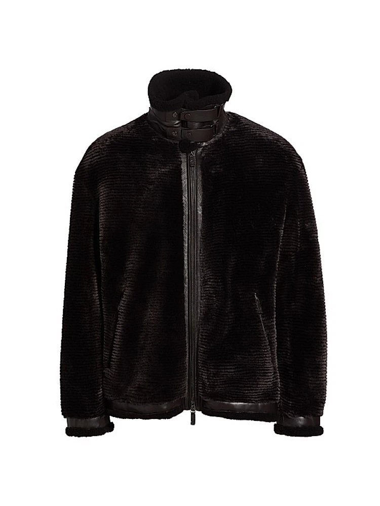 Zip-Up Shearling Jacket