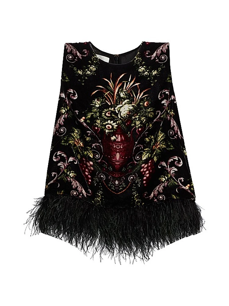 Noah Embellished Floral Velvet Top