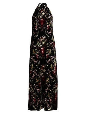 Geneva Floral Halter Gown