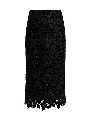 Sienna Floral Lace Midi-Skirt