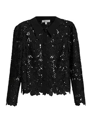 June Lace Button-Front Shirt