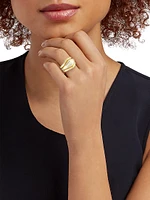 Delphine 3-Piece 14K-Gold-Plated Ring Set
