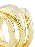 Delphine 3-Piece 14K-Gold-Plated Ring Set