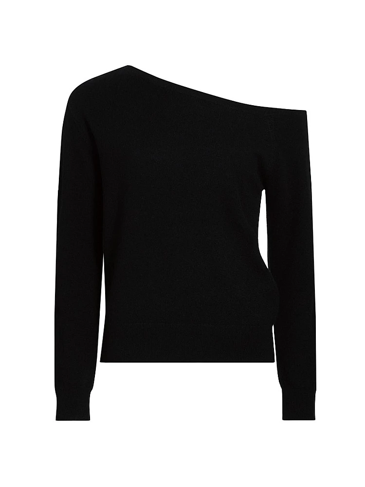 One-Shoulder Cashmere Sweater