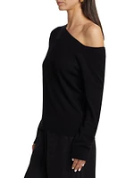 One-Shoulder Cashmere Sweater