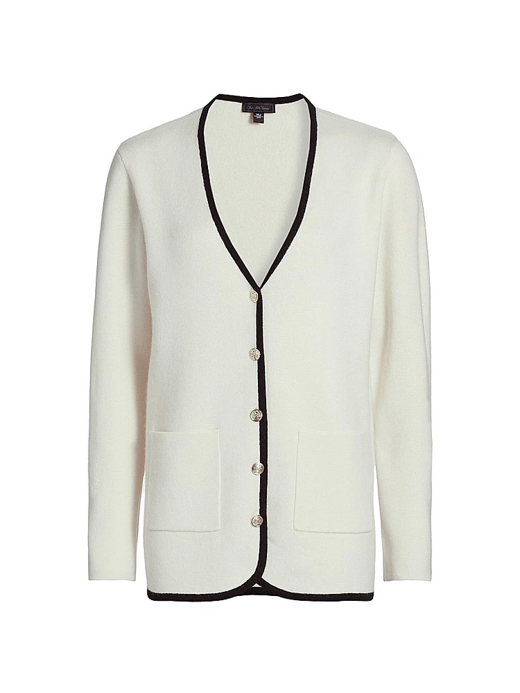Contrast Cashmere Tipped Blazer