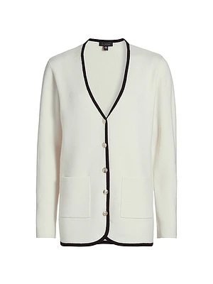 Contrast Cashmere Tipped Blazer