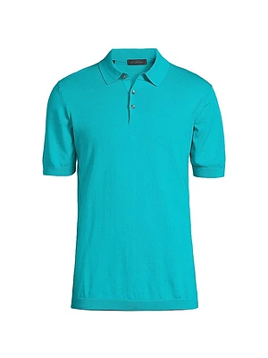 Solid Cotton Polo Shirt