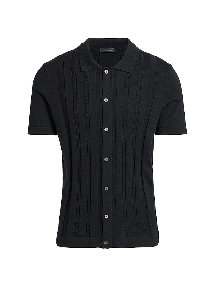 Cable Cotton Polo Shirt