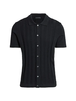 Cable Cotton Polo Shirt