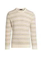Striped Cotton-Blend Sweater