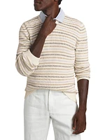 Striped Cotton-Blend Sweater