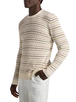 Striped Cotton-Blend Sweater