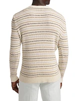 Striped Cotton-Blend Sweater
