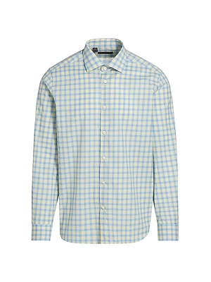COLLECTION Checked Cotton Button-Front Shirt