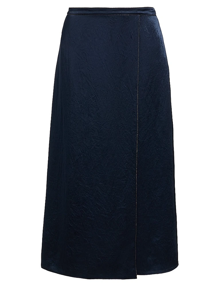 Beaded Border Front Slit Skirt