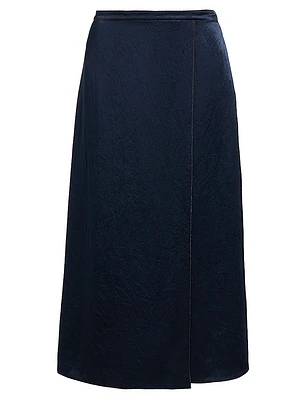 Beaded Border Front Slit Skirt