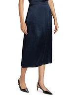 Beaded Border Front Slit Skirt