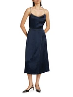 Beaded Border Front Slit Skirt