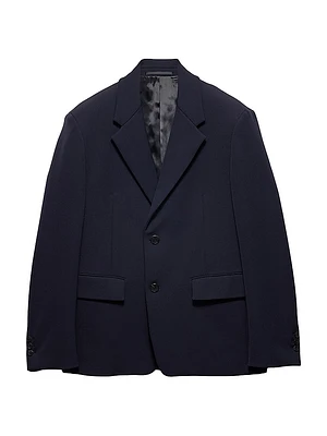 Single-Breasted Technical Gabardine Jacket