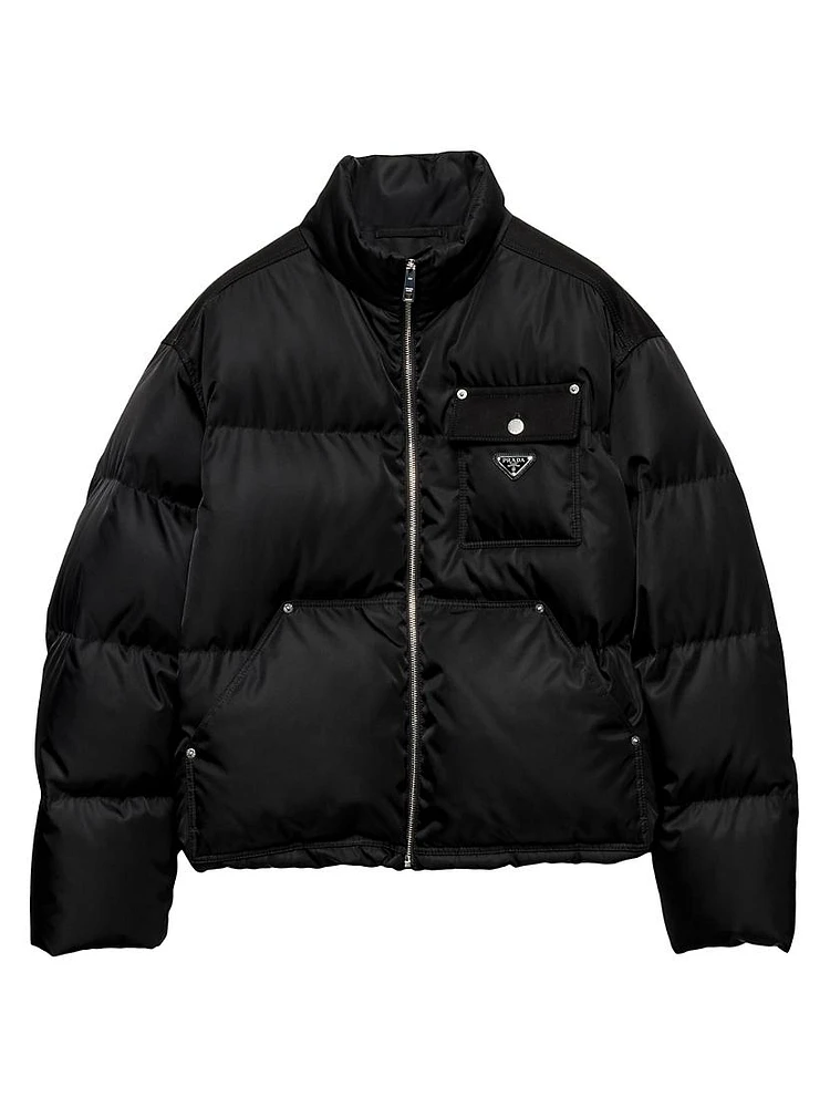 Cropped Re-Nylon Down Jacket