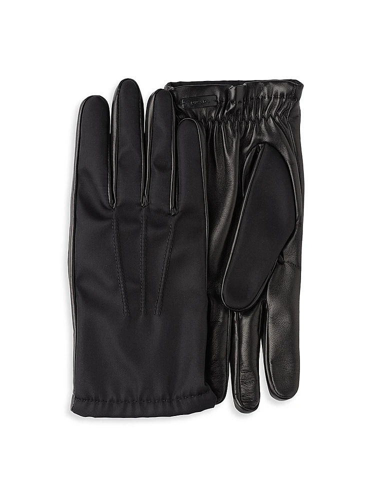 Re-Nylon and Nappa Leather Gloves