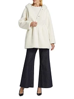 Faux-Mink Hooded Parka