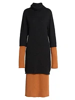 Interplay Alpaca-Blend Turtleneck Midi-Dress