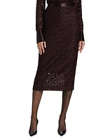 Marjorie Lace Pencil Midi-Skirt