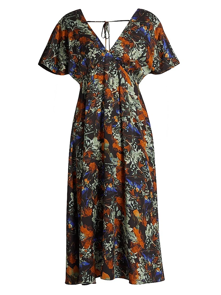 Cecile Flutter Sleeve Midi-Dress