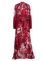 Tuhi Floral High-Low Maxi Dress
