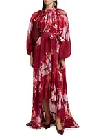 Tuhi Floral High-Low Maxi Dress