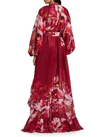 Tuhi Floral High-Low Maxi Dress