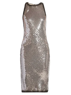 Sequined Knee-Length Dress