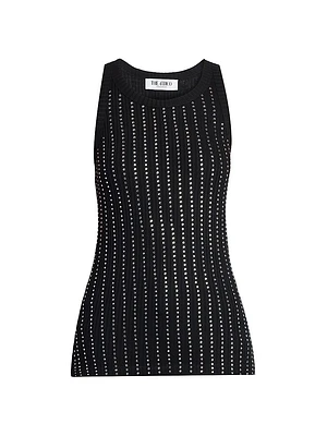 Crystal-Embellished Cotton Tank Top