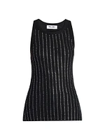 Crystal-Embellished Cotton Tank Top