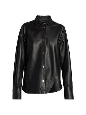 Leather Shirt Jacket