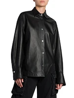 Leather Shirt Jacket