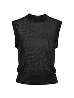 Beaded Mock Turtleneck Tank