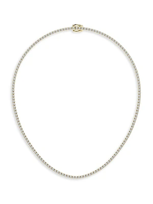 14K Yellow Gold & Natural Diamond Tennis Necklace/5.00-15.00 TCW
