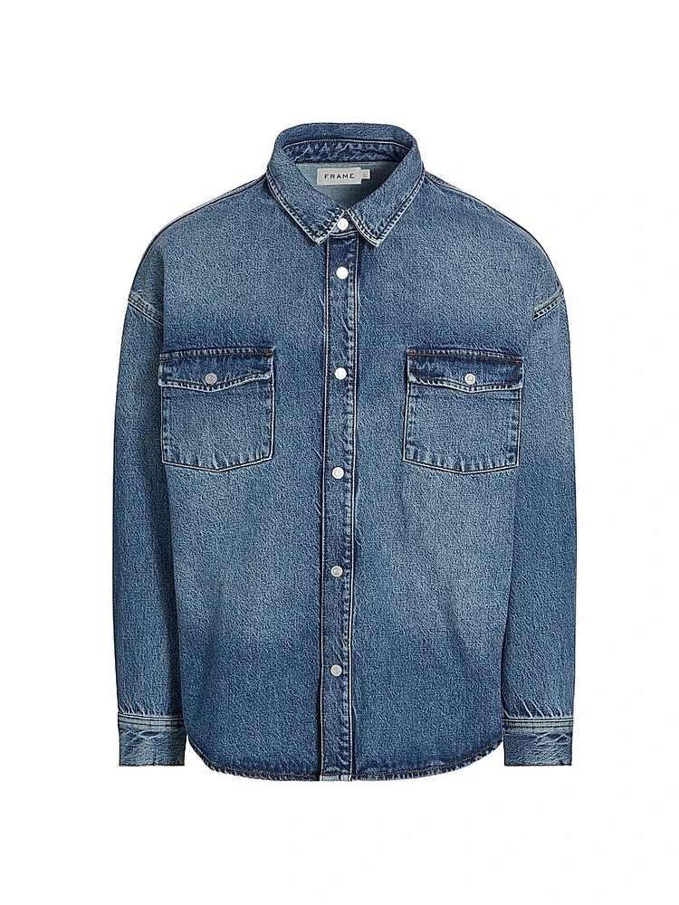 Denim Snap-Front Shirt