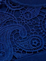 Felicity Crochet Mock-Turtleneck Sweater