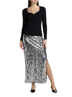 Ana Embellished Rib-Knit Sweater