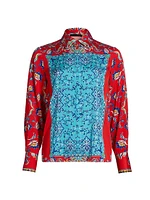 The Haven Isle of Capri Silk Printed Shirt
