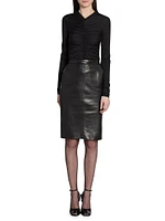 Pencil Skirt in Lambskin